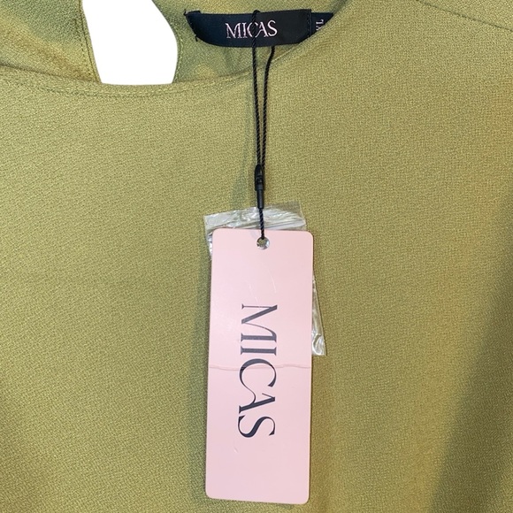 NWT Micas Olive Green Cut Out Maxi Dress, Size XL - Picture 9 of 11